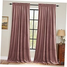 Dusty Rose Curtains for Nursery, Pink 52"W x 90"L Pack of 2 Dusty Rose