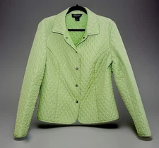 Briggs New York Women’s Lightweight Quilted Snap Front Jacket Green 16W