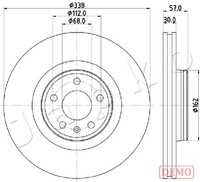 Japko 2X Bremsscheibe Hinten Ø338 Mm InnenbelüFtet FüR Audi A4 Avant 8W5 B9