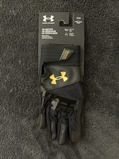 Under Armour UA Motive Batting Gloves - Black/Gold - Women’s Size Medium 