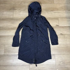 Ci Sono Women’s Size L Navy Blue Lightweight Hooded Windbreaker Rain Jacket