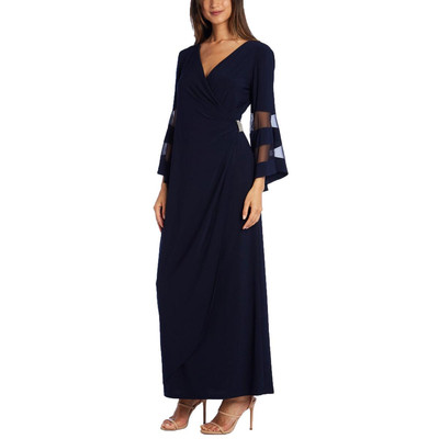 R&M Richards Womens Embellished Matte Jersey Evening Dress Gown BHFO 7989
