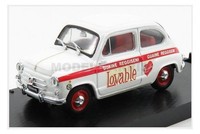Brumm R412 Fiat - 600D - Lovable 1965 UnterwäSche - Weiß Rot - 1/43