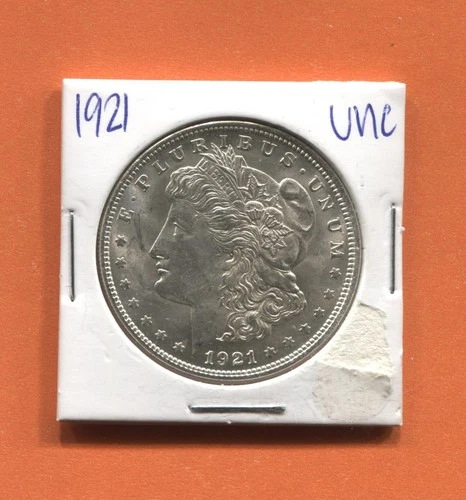 1921 Morgan Silver Dollar (90% Silver), High AU to Low MS