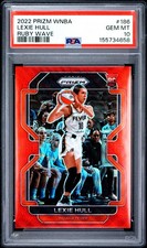 2022 Panini Prizm WNBA #186 Lexie Hull Ruby Wave Prizms Rookie Card RC PSA 10. rookie card picture