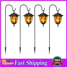 Dynaming 4 Pack Solar Flame Hanging Lights with Hooks Outdoor Waterproof