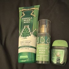 Bath  Body Works Vanilla Bean Noel Bath Set Body Cream Mist Hand Sanitizer