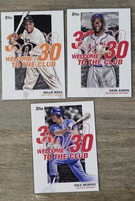 2023 Topps 30/30 Welcome To The Club Mays, Aaron And Murphy Card