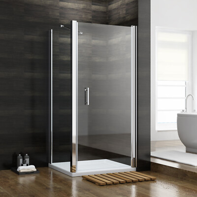 Download Frameless Pivot Shower Screen Enclosure Cubical Square Corner side panel | eBay