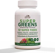 Super Greens Vegicaps, 32 Super Foods Whole Food Supplement, 60 Count