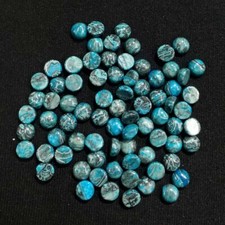 100pcs 6mm Natural Blue Crazy Agate Stone Round CAB CABOCHON DIY Jewelry