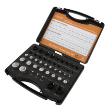 23 Metric & 21 Inch Nut and Bolt Gauge 44 Nut and Bolt Thread Checker in Case