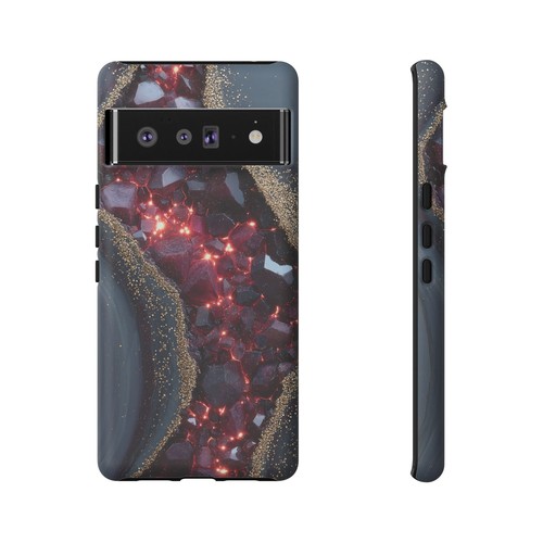 Ruby Geode Gray Marble Crystal - Phone Ink Case for iPhone, Galaxy, Pixel - 第 170/281 張圖片