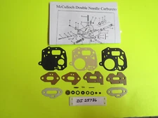 McCulloch 66503 Mac 1-10 2-10 3-10 Carburetor Walbro Double Needle Carb Kit