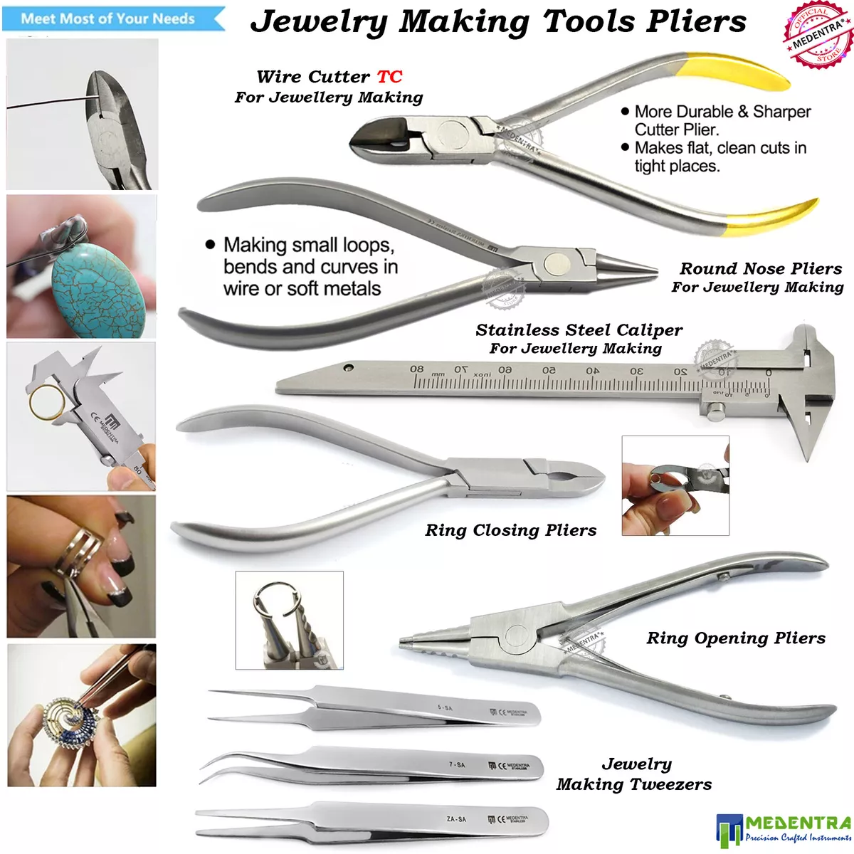 Jewelry Making Tools Sets Wire Trims Wire-Wrapping Looping Pliers Tweezers  New