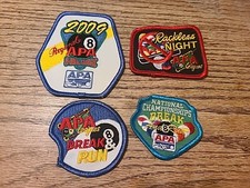 APA POOL Player Leagues Lot of 4 Patches Rackless Night National Championships