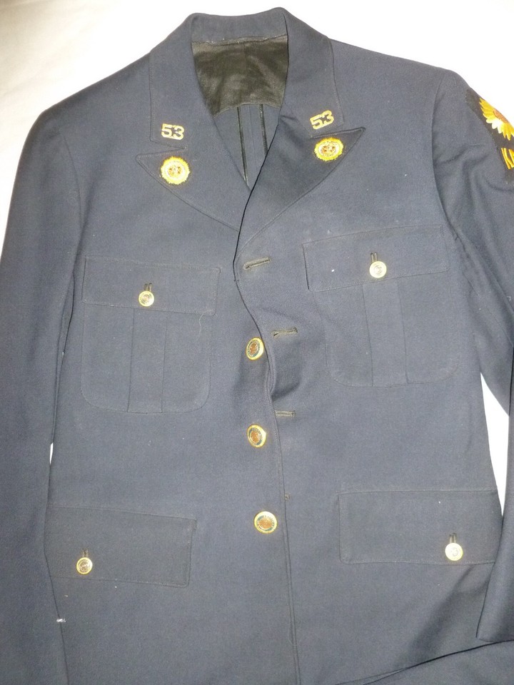Vintage American Legion Uniform Kansas Rare Buttons Patches 53 sz 36