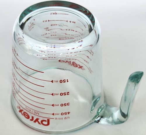 Pyrex 2 CUP Glass Clear MEASURING CUP Mixing Pouring Storing Stirring USA made - Picture 3 of 7