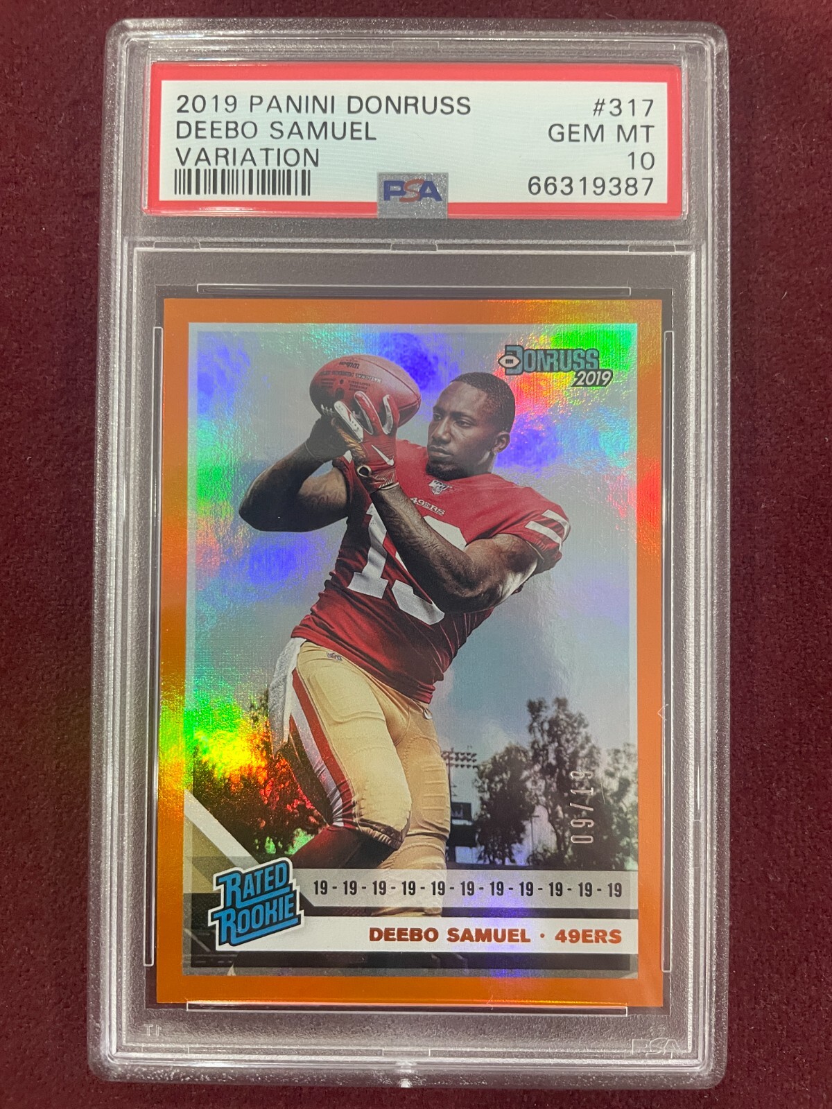 Deebo Samuel Panini Donruss #317 Jersey Number