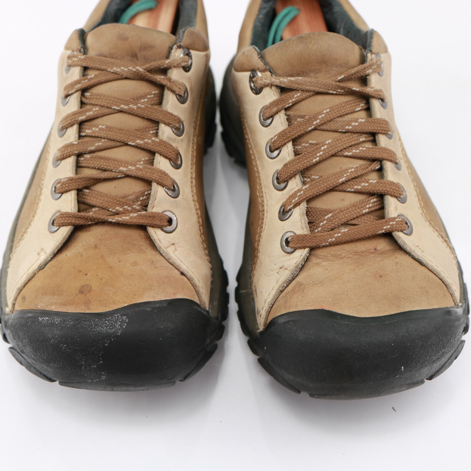 Scarpe da ginnastica Keen Briggs da donna taglia 6 5 in pelle marrone chiaro casual stringate protezione punta