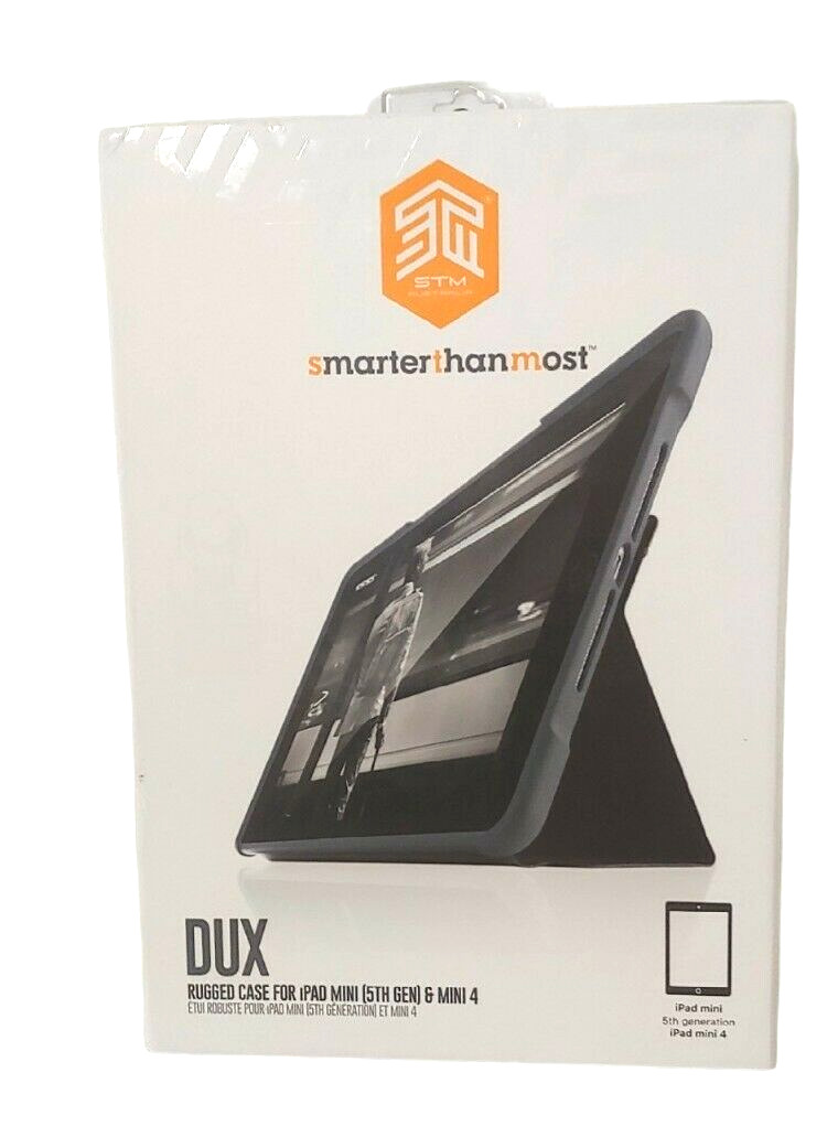 STM Dux Case for iPad mini 5th Gen & Ipad Mini 4 Rugged Case Magnetic Black New