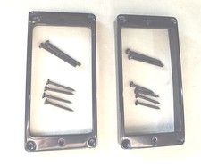 Arched LP METAL HUMBUCKER PICKUP RINGS SURROUNDS MIGHTY MITE BLACK 4 Les Paul