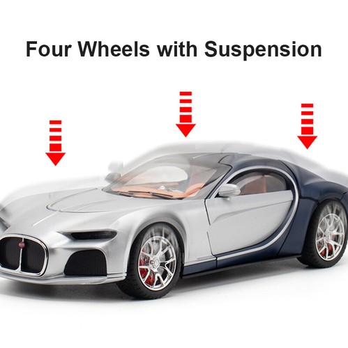 1:24 Scale Bugatti Atlantic Super Car Diecast Model Toy Car Sound&Light Kids Toy - Picture 9 of 17
