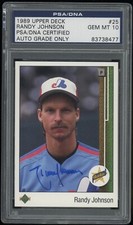 1989 Upper Deck RANDY JOHNSON #25 RC Auto Autograph BLUE LABEL PSA/DNA 10 Auto