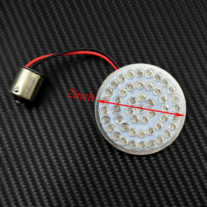 2'' 1156 Bullet Turn Signal Red LED Light Fit For Sportster Softail Touring 2014 - Image 4 of 4