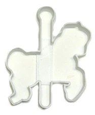 CAROUSEL HORSE OUTLINE MERRY GO ROUND ROUNDABOUT COOKIE CUTTER USA PR2610