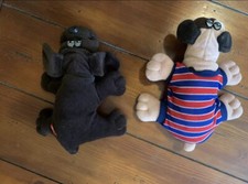 VintagePlushy Set: 2 Smurfette, 2  Pups, Mickey, Scrooge, Bert  Cookie Monster