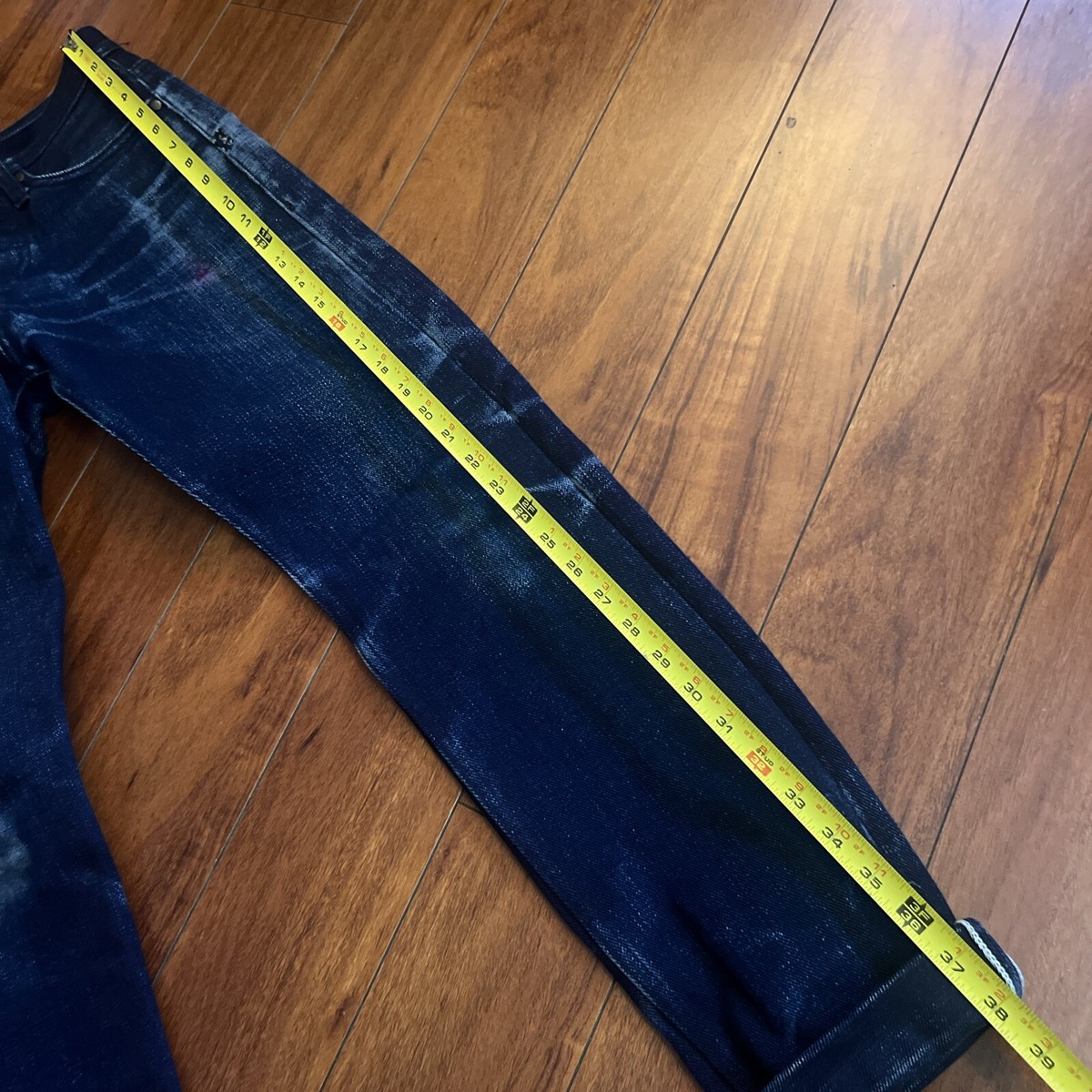 Unbranded UB231 Tapered Cuff Raw Denim 21 oz Selvedge Indigo Unbranded UB231 Tapered Cuff Raw Denim 21 oz Selvedge Indigo
