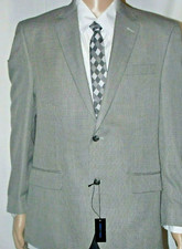 Size 41R Andrew Fezza Men Gray Stripe Two Button Sports Jacket  250