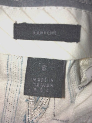 EXPRESS Pants Ladies SZ 6 Oatmeal pinstripe EXPRESS DESIGN STUDIOS EDITOR FLARE - Bild 4 von 8