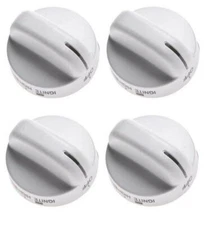 8273104 White Top Burner Knob Compatible with Whirlpool Range ( 4 - Pack )