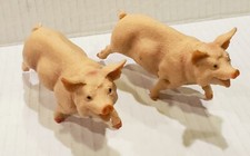 Vtg 1991 Safari Ltd Pink Farm 2 Pig Toy Animal Figure