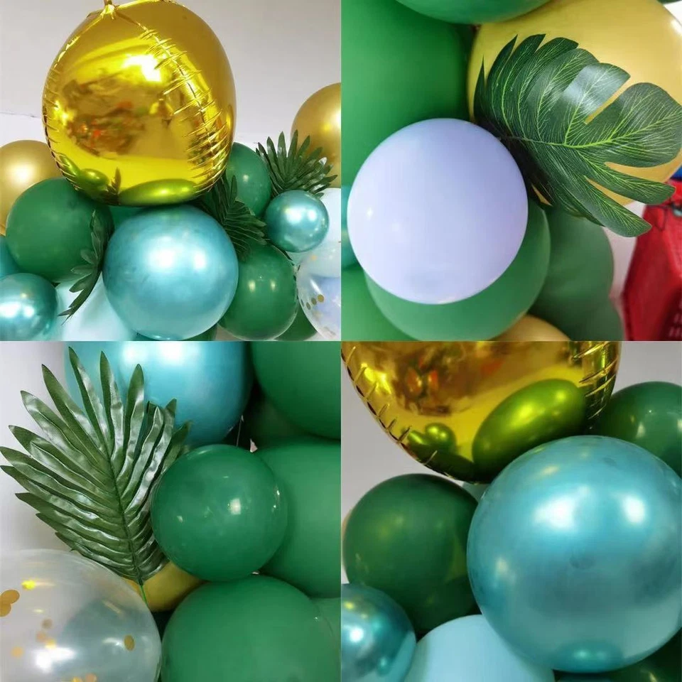 Jungle Safari Green Balloons Arch Garland Kit Baby Birthday Party Decor 106Pcs  - Image 3 of 4