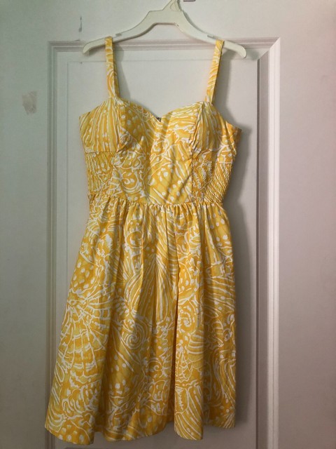 yellow and white sundress
