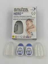 Lot of 2 Snuza Hero SE Wearable Baby Breathing Movement Monitor w Battery & Case