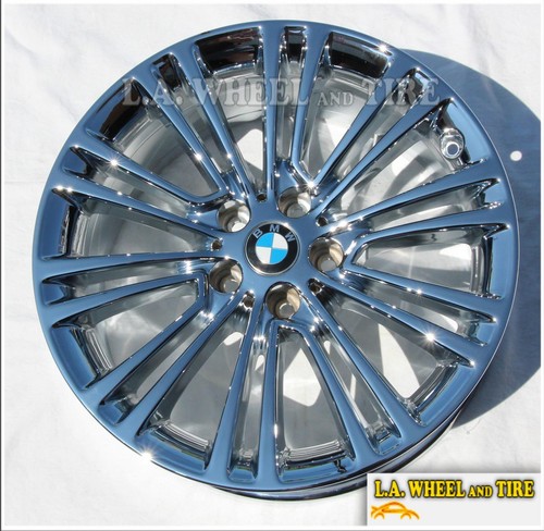 BMW 5-Series Style 634 OEM 18" Set Of 4 Chrome Wheels 86326 - Picture 4 of 8