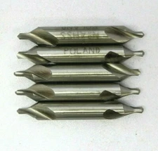 #4 HSS 60° Combined Drill & Countersink, Lot of 5, Made in Poland, Brand New