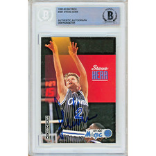 Steve Kerr Signed 1992 93 Skybox #381 Orlando Magic NBA Beckett BAS Slabbed Auto