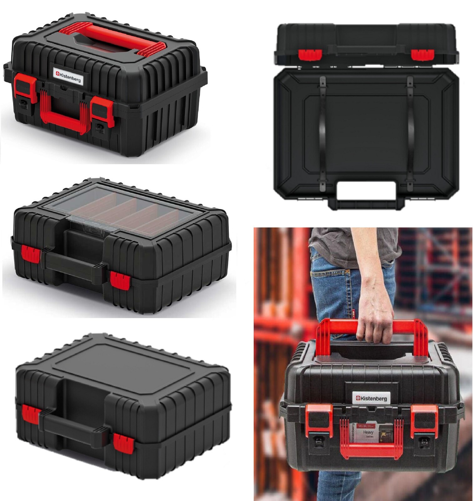 Plastic Power Tool Storage Case Empty Box Electric Drill Holder Foam Organiser