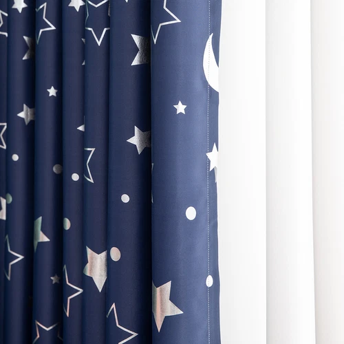 1 pieza cortinas de ventana oscuras estrella habitación aislamiento térmico niño dormitorio decoración regalo - Imagen 10 de 22