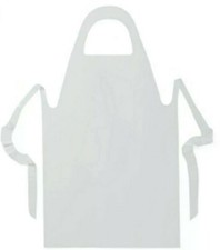 50Pcs, Medline NON24274W Protective Polyethylene Pull Over Apron --b038 jj nn