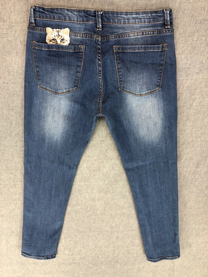 Pantalones de mezclilla elásticos Paul & Joe Sister 24 ajustados tiro medio lavado para mujer Foto 2 de 4