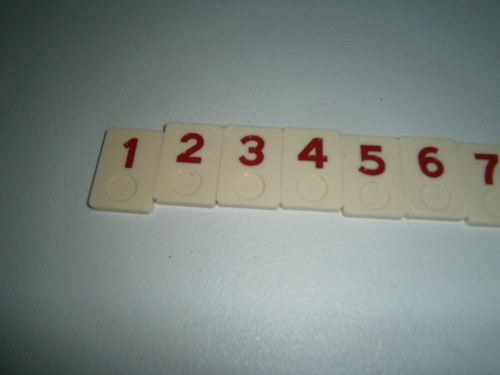 RUMMY-Z Pacific Game (1) Set Replacement Tiles Numbers 1 thru 13 Red - Picture 2 of 3