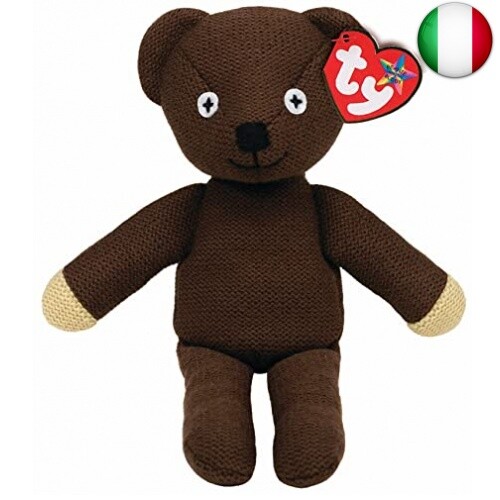 Ty Toys Mr. Bean Teddy Bear Medium – Beanie Baby Soft Plush Toy – Peluche da col