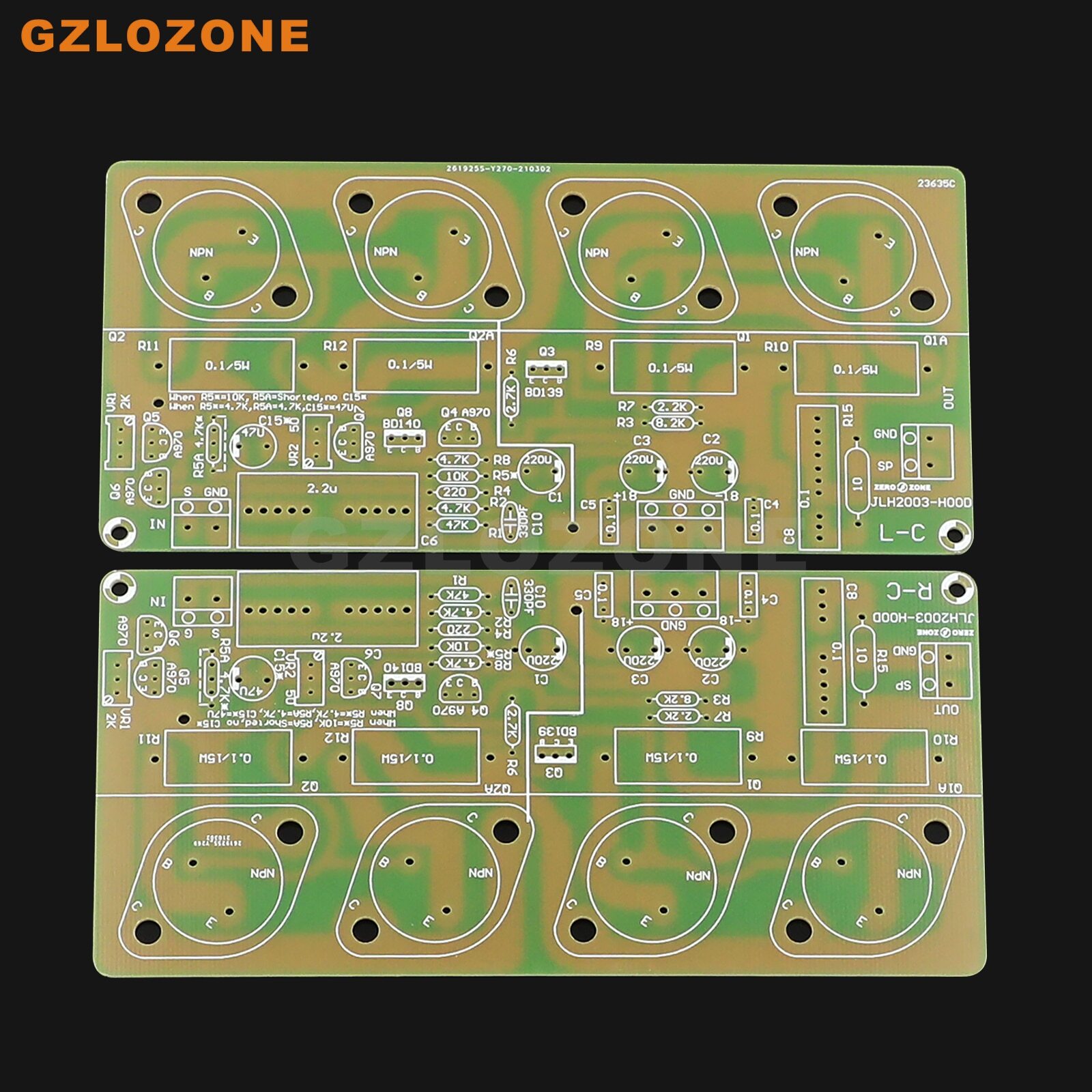 2 CH HOOD JLH2003 Stereo Single-ended Class A Power Amplifier Bare PCB ...