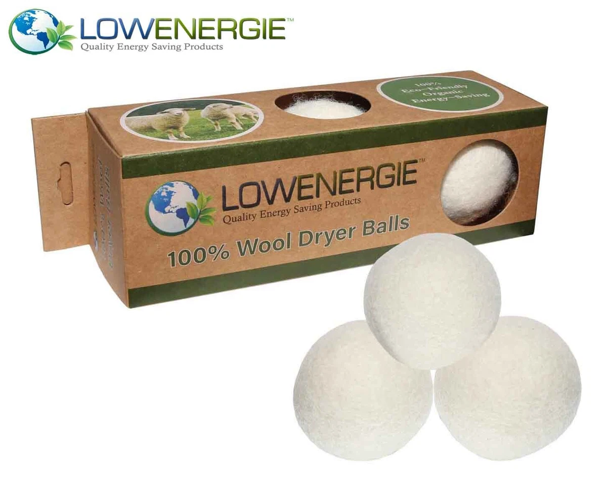 3 Wool Dryer Balls XL Eco Friendly Tumble Dryer Clothes Softener